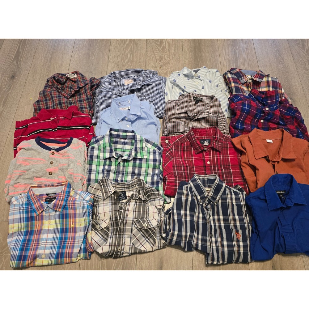 Boys Size 7/8 Button Down Dress Shirts Lot of 16